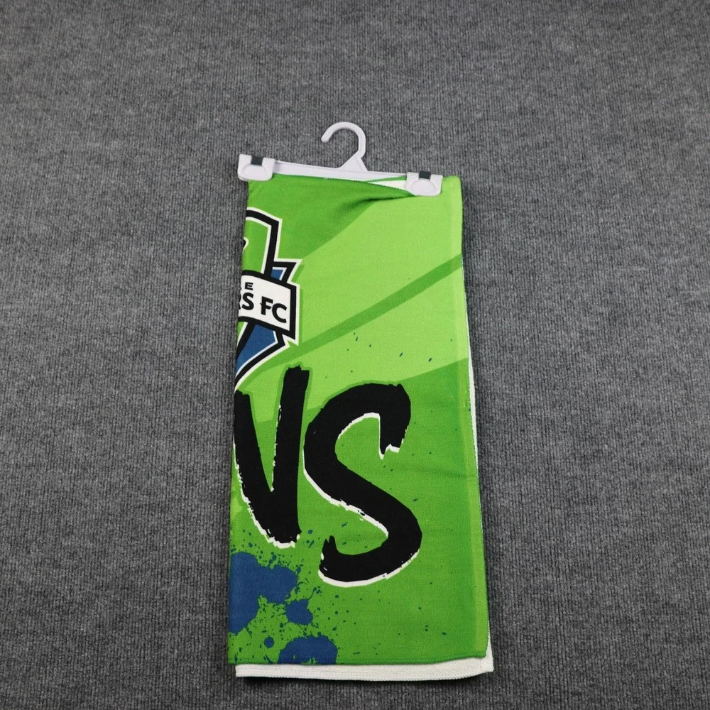Seattle Sounders FC Bench Towel 22x42 Green MLS Soccer 2016‎ MLS Cup Champions